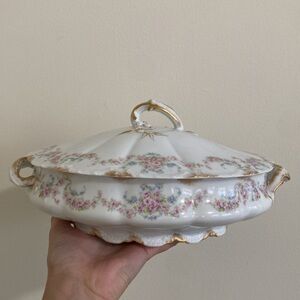 Porcelain Theodore Haviland Limoges Dish with Lid